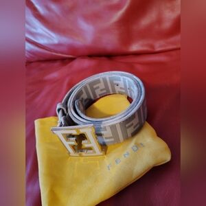 Fendi Gray Men's Belt